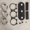 Comedero Elevado para Gatos de 3 Niveles con Base de Madera y Acero Inoxidable