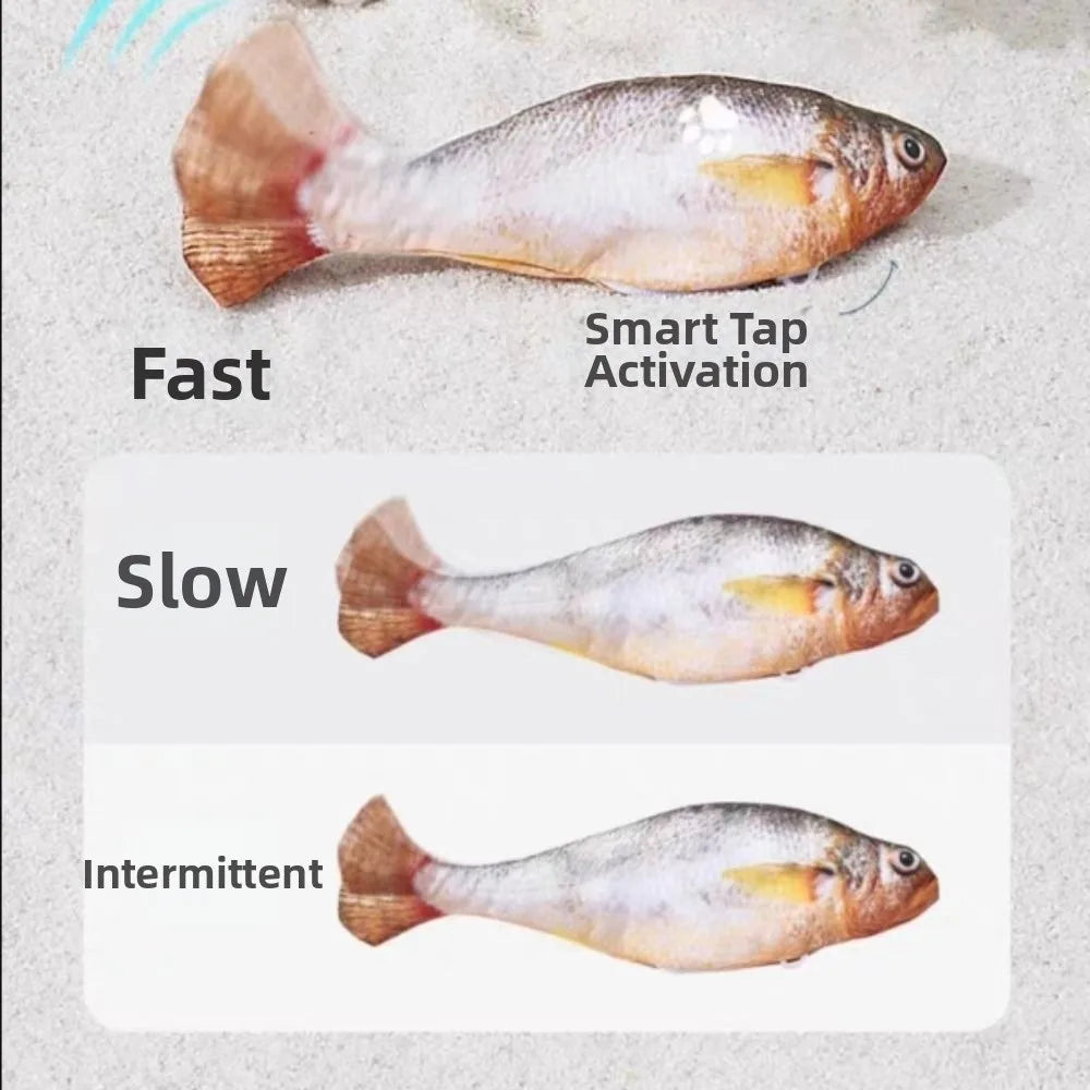 Interactive Cat Toy Fish with Wagging Tail – USB Rechargeable