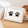Wooden Baby Handprint & Pet Paw Print Keepsake Frame with Imprint Kit
