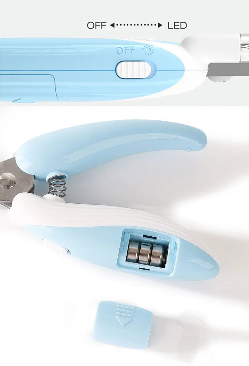 LED Pet Nail Clippers with Safety Lock for Dogs and Cats