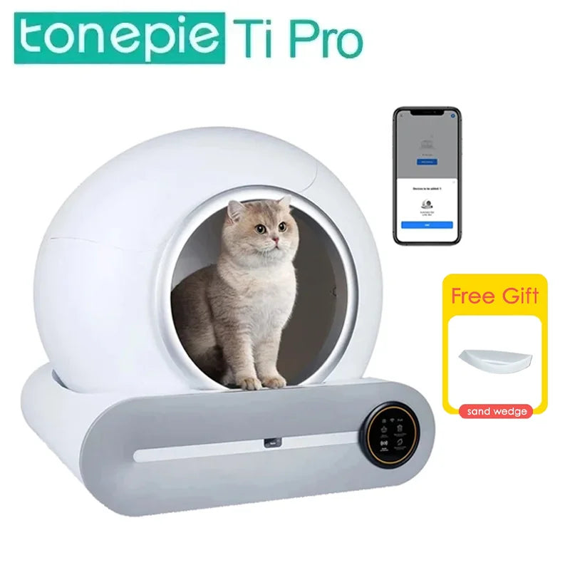Arenero Automático para Gatos con Autolimpieza y Control por App