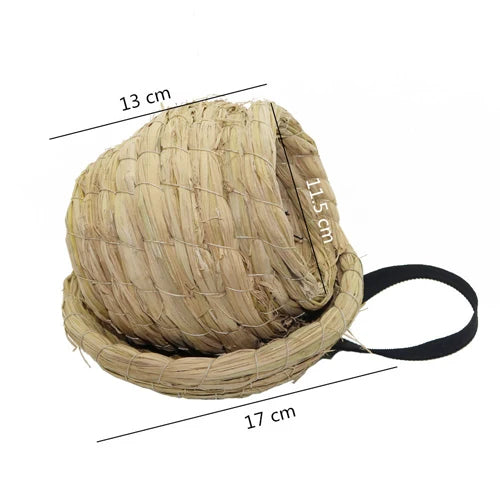 Handwoven Straw Hanging Bird Nest House