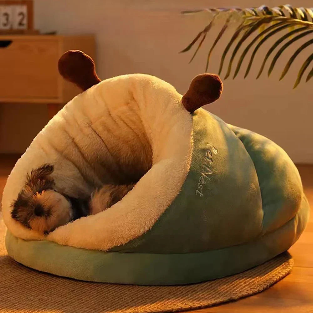 Cozy Plush Pet Bed Cave for Small Dogs and Cats