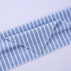 Blue White Striped Cotton Dog Bandana with Adjustable Fit