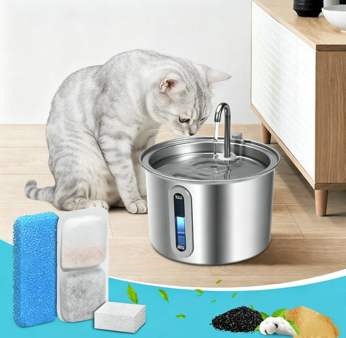 Cat Water Fountain Filter Replacement Set with Sponges