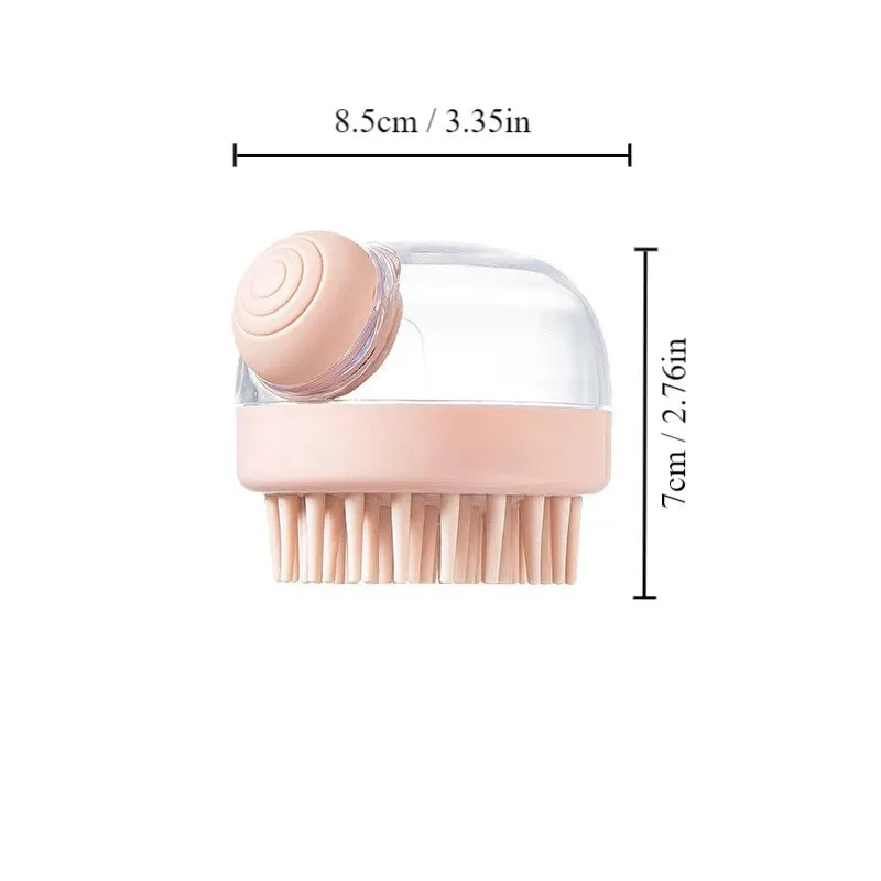 Silikon-Bürste für Haustiere mit Shampoo-Spender