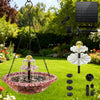 Solar Hanging Bird Bath Fountain with Glass Bowl