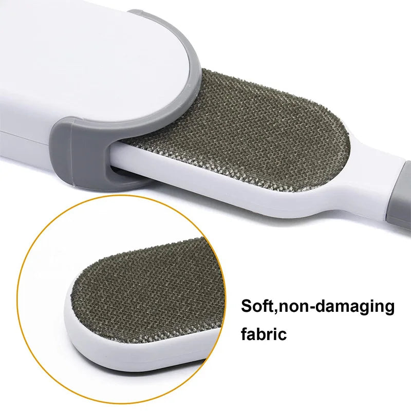 Dual-Sided Reusable Lint and Pet Hair Remover Brush