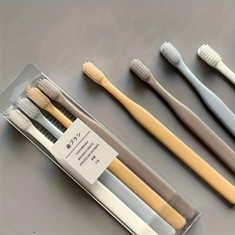 Soft Bristle Travel Toothbrush Set of 4