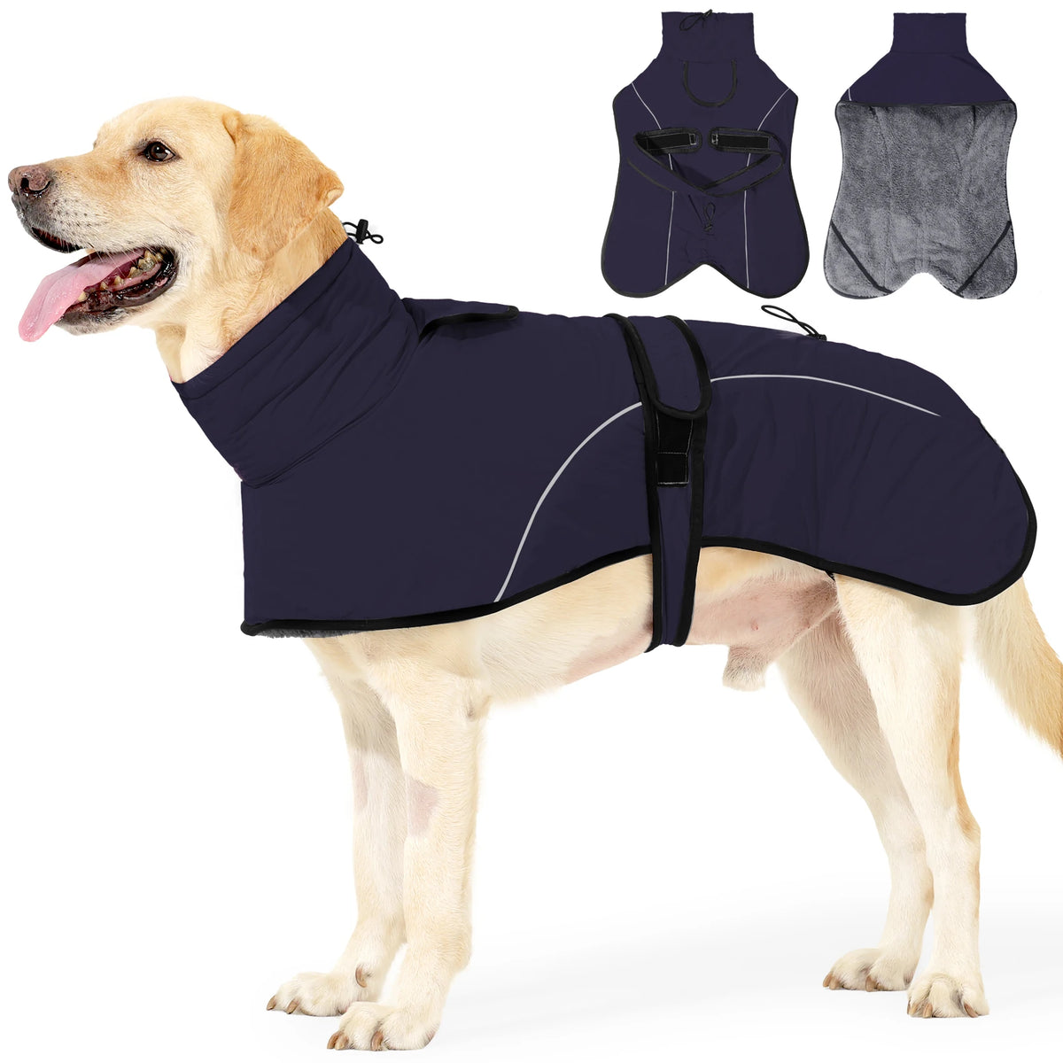 Reflective Dog Coat with Adjustable Fit
