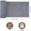 Roll of large gray self-adhesive sofa protector mat for cats with paw print icon