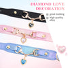 Rhinestone Heart Charm Color-Changing Dog Collar