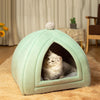 Cozy Cotton Cat & Small Dog Tent Bed with Cushion