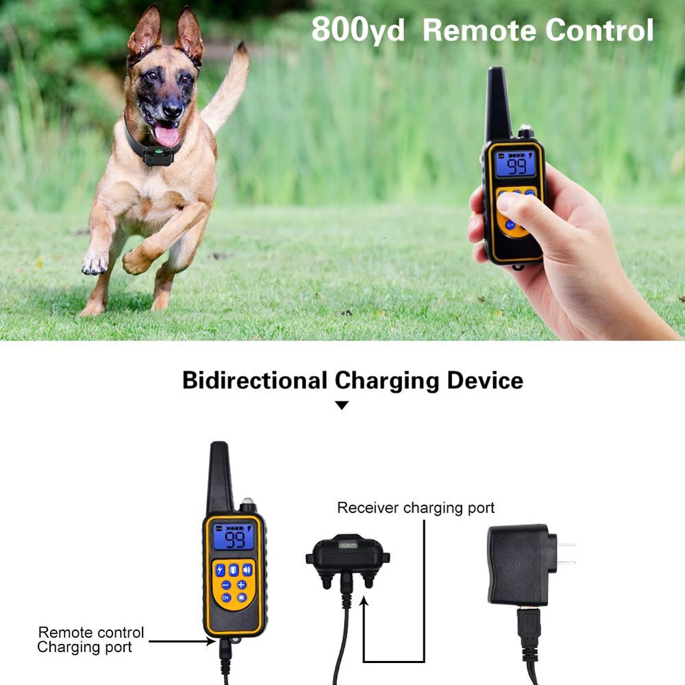 Waterproof Remote Dog Training Collar with Rechargeable Battery