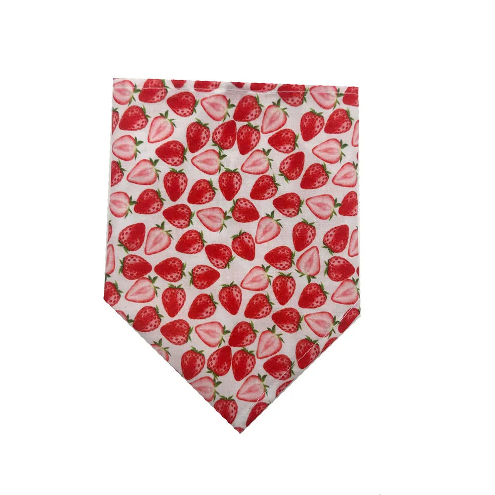 Summer Fruit Print Cotton Dog Bandana