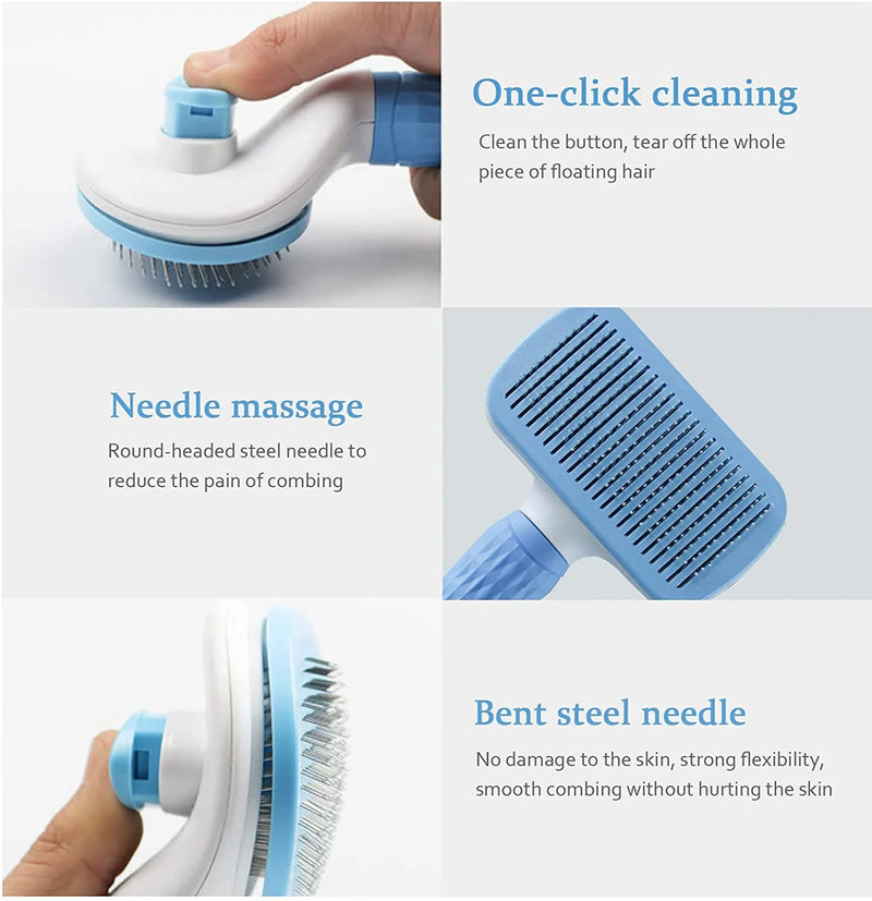 Self-Cleaning Pet Grooming Brush