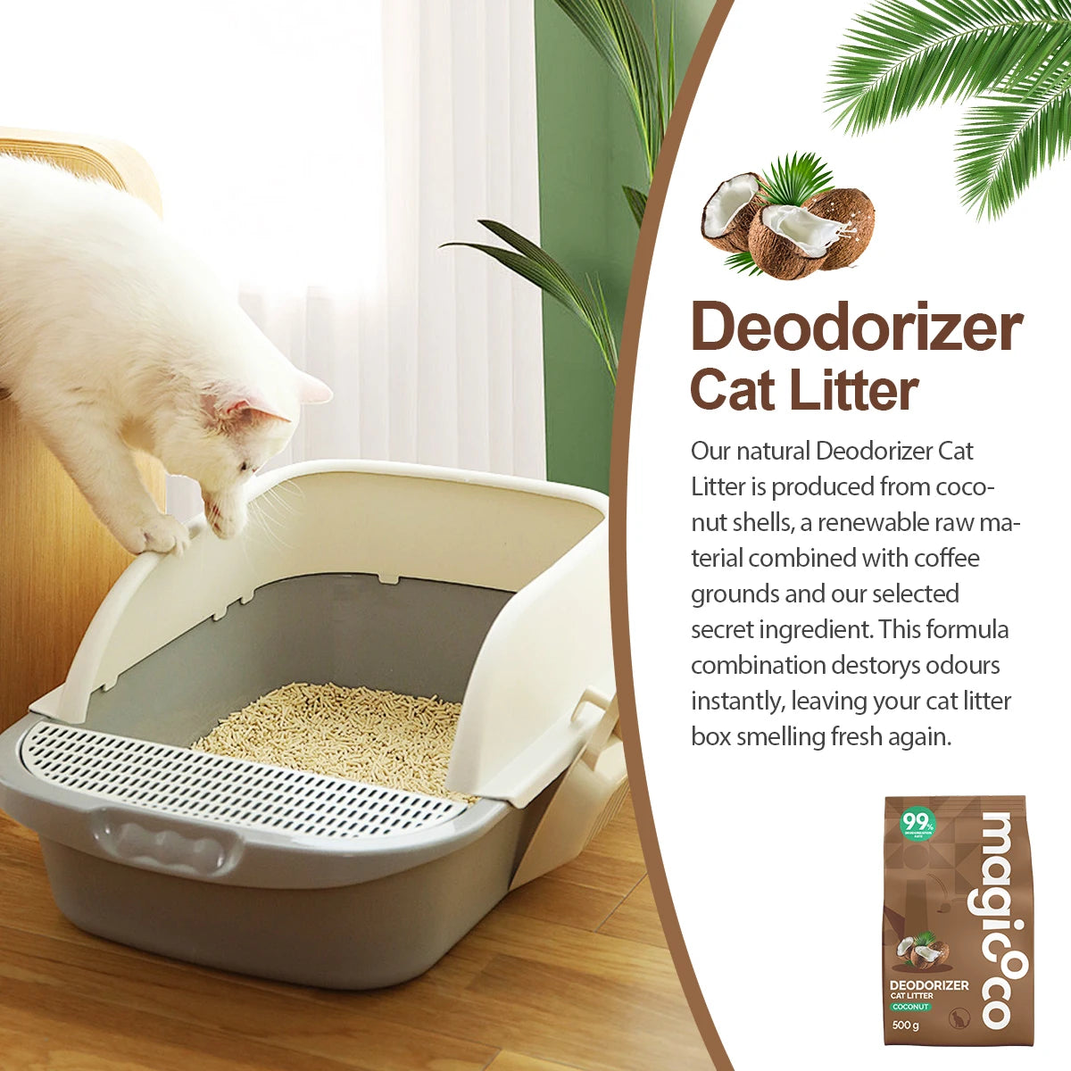 Cat Litter Deodorizer Powder – Long-Lasting Odor Control for All Litter Types