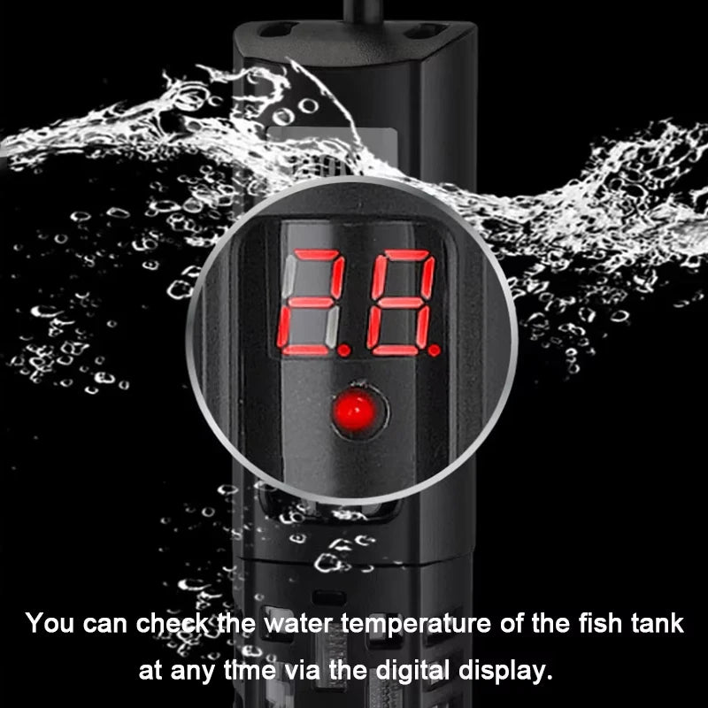 Calentador de Acuario Digital LCD con Vidrio de Cuarzo
