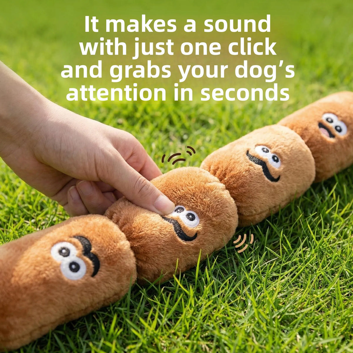 Squeaky Sausage Plush Chew Toy for Dogs