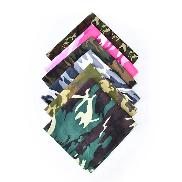 Camouflage Print Cotton Bandana – 53x53cm