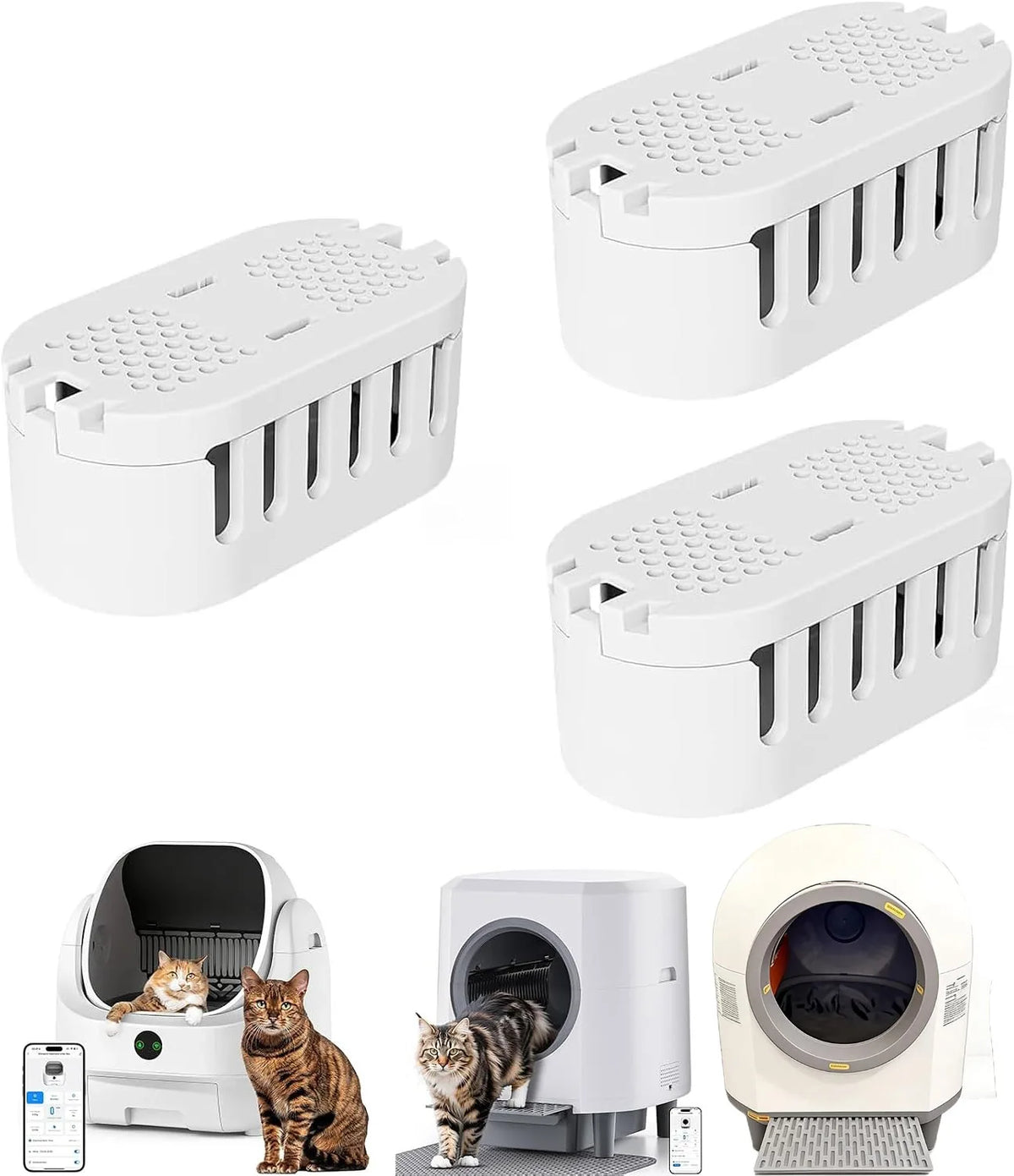 Cat Litter Box Deodorizers for Automatic Litter Boxes, 30-Day Freshness