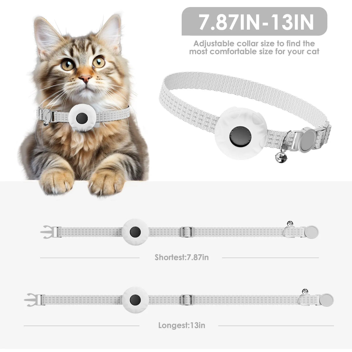 Waterproof GPS Cat Tracker Collar with Safety Buckle
