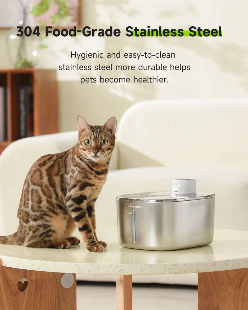 Fuente de Agua Inalámbrica para Gatos con Sensor