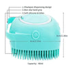 Silicone Pet Bath Massage Brush with Foam Dispenser