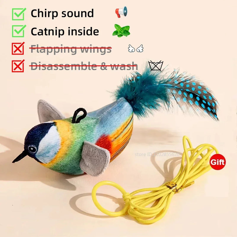 Rechargeable Flapping Bird Cat Toy with Catnip