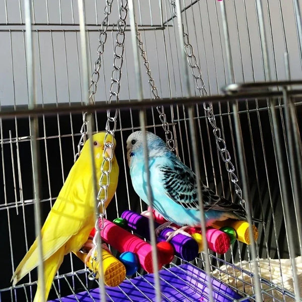 Hamac en Bois Coloré pour Oiseaux de Compagnie