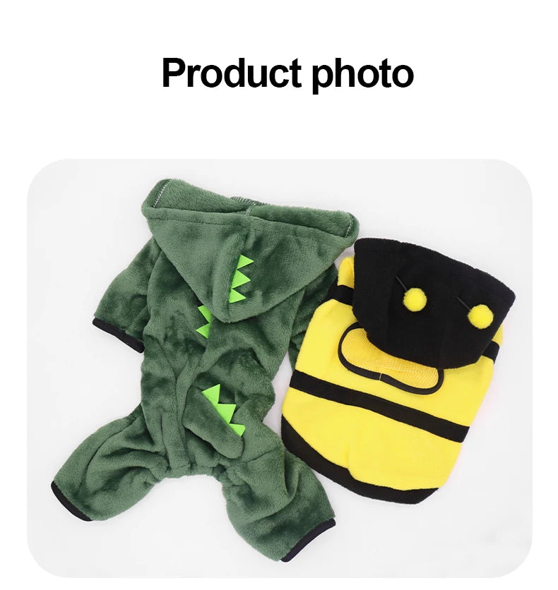 Dinosaur Costume Hoodie for Small Dogs and Cats