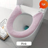 Plush Non-Slip Toilet Seat Cover with Thermal Fleece Lining