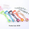 A collection of colorful hemp rope chew toys for dogs, featuring various colors and textures.