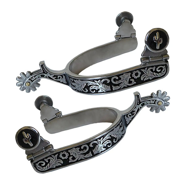 2x Horse Spurs - Anti-Rust Western Style (Brown)