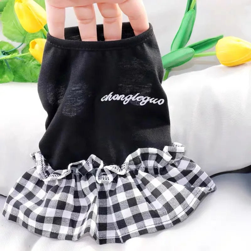Vestido de Algodón a Rayas para Perro