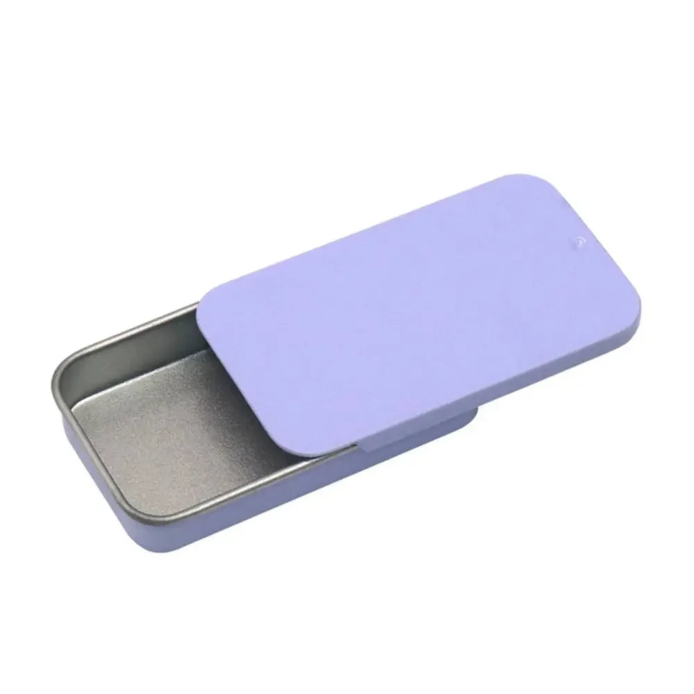 Compact Sliding Tin Box for Pills, Candy, and Small Essentials