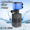 3-in-1 Aquarium Filter Pump with Adjustable Flow & Quiet Operation
