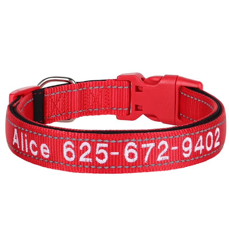 Personalisierte bestickte Nylon-Hundehalsband