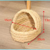 Handwoven Natural Straw Rabbit Grass Mat for Small Pets