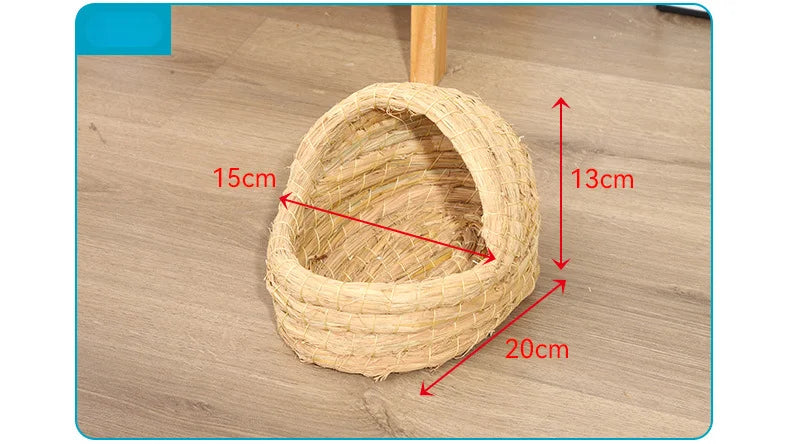 Handwoven Natural Straw Rabbit Grass Mat for Small Pets