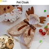 Capa de terciopelo festiva para mascotas con detalles de peluche