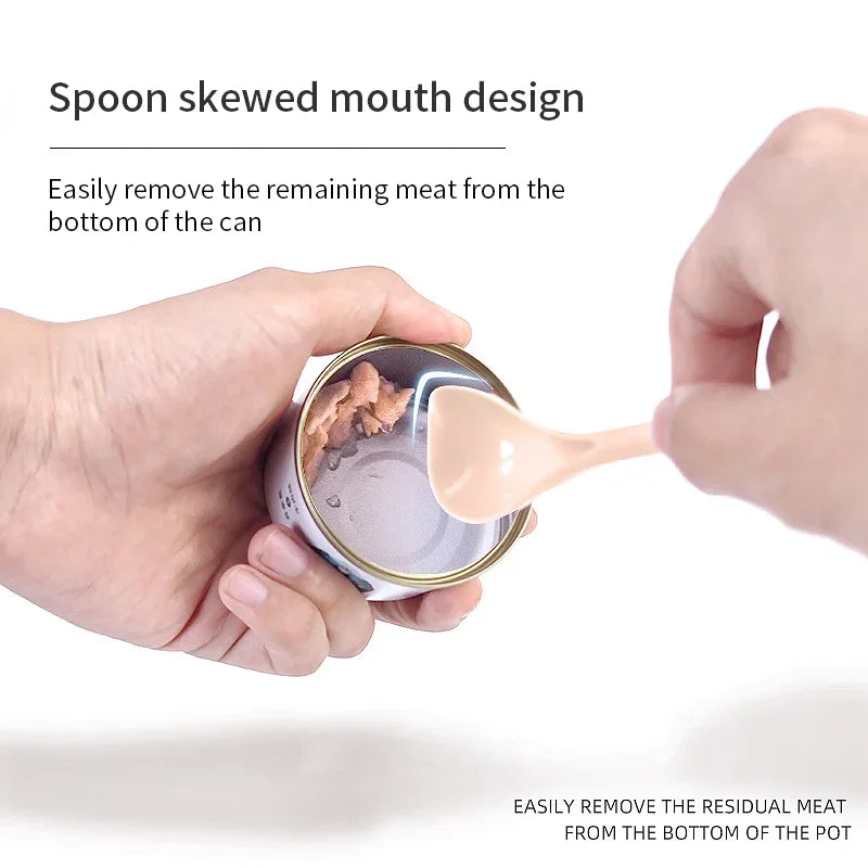 Couvercle et Cuillère en Silicone pour Nourriture pour Animaux