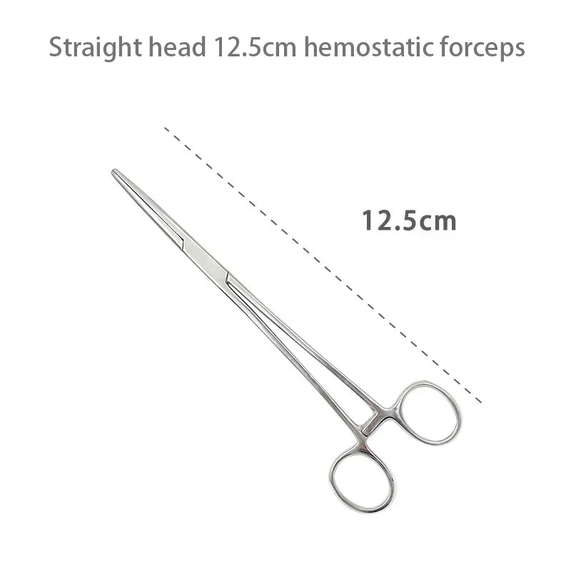Stainless Steel Locking Hemostatic Forceps with Serrated Jaws