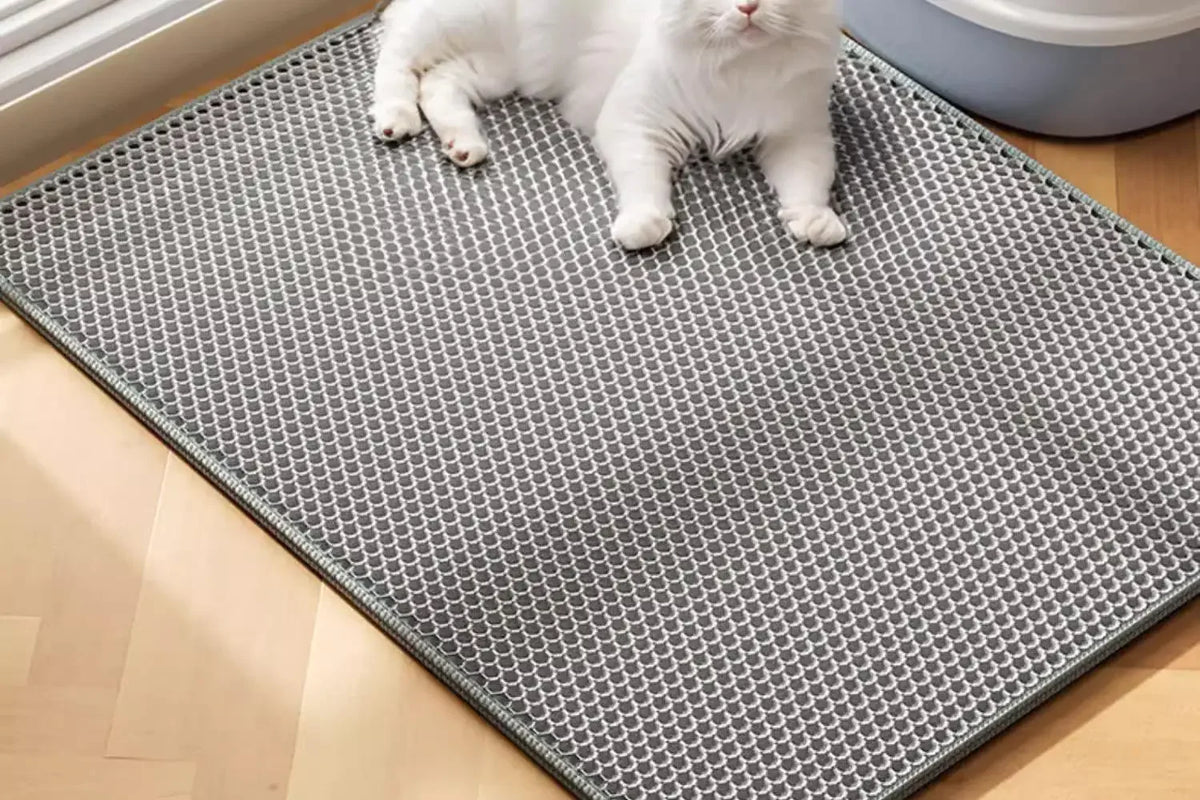 Large Double-Layer Cat Litter Mat – Waterproof, Non-Slip & Washable