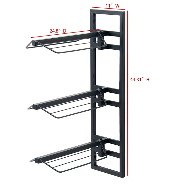 Wall Mounted Saddle Rack for Horses 3-Tier Storage