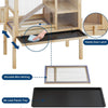 Wooden 2-Story Small Pet Cage with Stand, Ramp, and Hideout