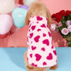 Sudadera de Peluche con Estampado de Corazones para Perro