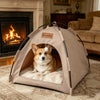 Foldable Semi-Enclosed Pet Tent Bed for Small Dogs and Cats