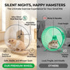 Silent Acrylic Hamster Running Wheel with Wooden Stand