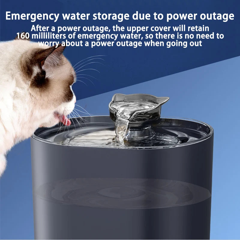 2.2L Pet Water Fountain with Filtration and Ultra-Quiet Pump